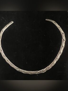 925 Sterling silver Mexico braided Torq / collar